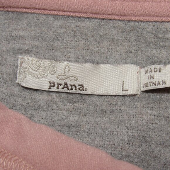 Prana Pink BRANDIE Sweater Mock Thermal Women's L Large - Picture 10 of 10